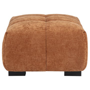 Octavia Fabric Upholstered Rectangular Ottoman Orange