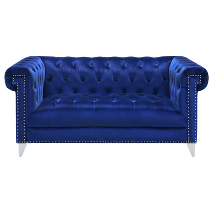 Bleker Upholstered Tuxedo Arm Tufted Loveseat