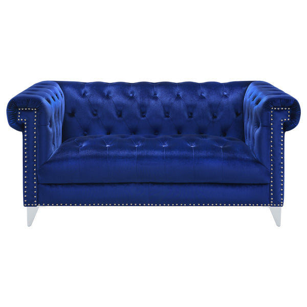 Bleker Upholstered Tuxedo Arm Tufted Loveseat