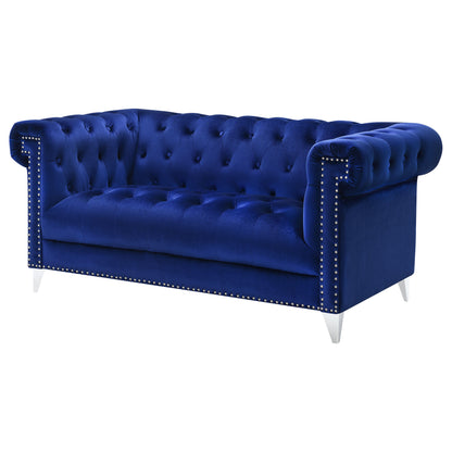 Bleker Upholstered Tuxedo Arm Tufted Loveseat