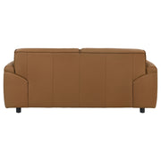Buxton Top Grain Leather Upholstered Loveseat Orange