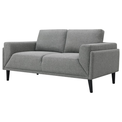 Rilynn Upholstered Track Arm Loveseat Brown