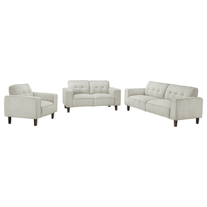 Deerhurst Upholstered Track Arm Sofa Set Greige