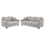 Conjunto de sofá tapizado Tomkins Boucle gris claro
