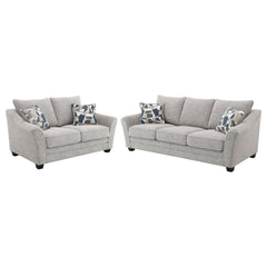 Conjunto de sofá tapizado Tomkins Boucle gris claro