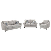 Conjunto de sofá tapizado Tomkins Boucle gris claro