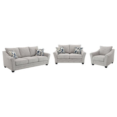 Conjunto de sofá tapizado Tomkins Boucle gris claro