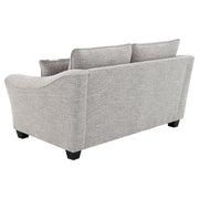 Sofá de dos plazas tapizado Tomkins Boucle gris claro