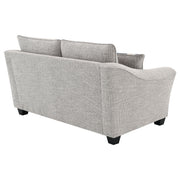 Sofá de dos plazas tapizado Tomkins Boucle gris claro