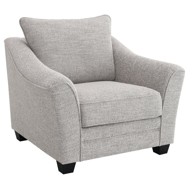 Silla tapizada Tomkins Boucle gris claro