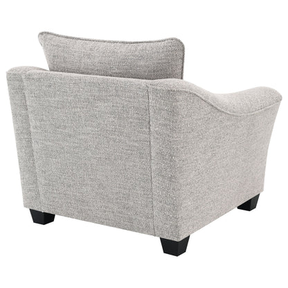 Silla tapizada Tomkins Boucle gris claro