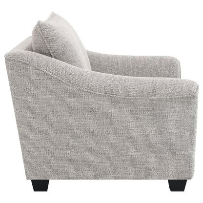 Silla tapizada Tomkins Boucle gris claro