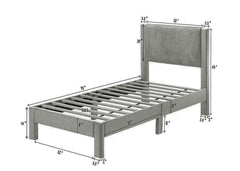 Lucia Bed Light Grey
