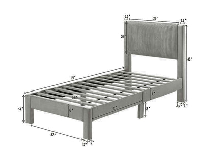 Lucia Bed Light Grey