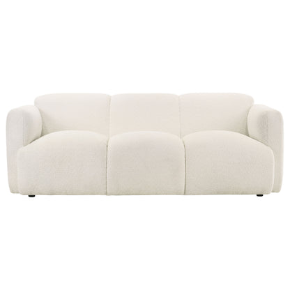 Dorset Upholstered Round Track Arm Sofa Set White