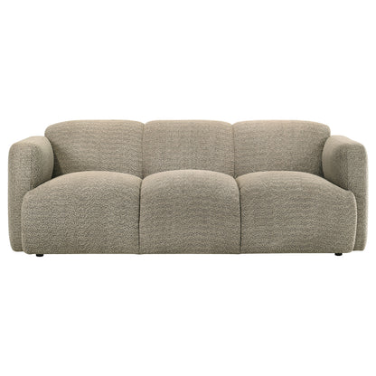 Dorset Upholstered Round Track Arm Sofa Set Brown