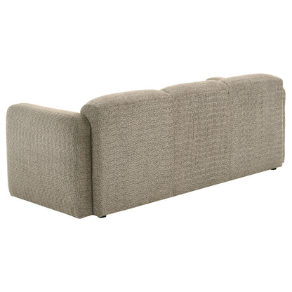 Dorset Upholstered Round Track Arm Sofa Set Brown