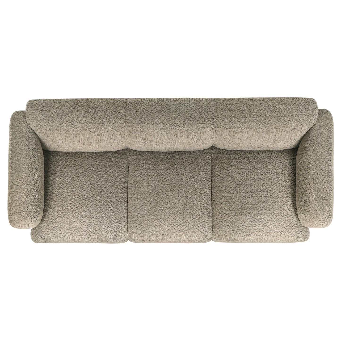 Dorset Upholstered Round Track Arm Sofa Set Brown