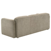 Dorset Fabric Upholstered Round Track Arm Sofa Brown