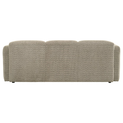 Dorset Fabric Upholstered Round Track Arm Sofa Brown