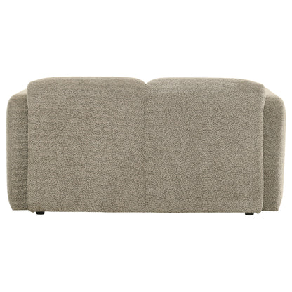 Dorset Fabric Upholstered Round Track Arm Loveseat Brown