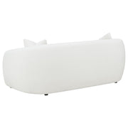 Conjunto de sofá tapizado de piel de oveja sintética Isabella en color natural