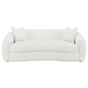 Isabella Faux Sheepskin Upholstered Sofa Natural