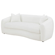 Isabella Faux Sheepskin Upholstered Sofa Natural