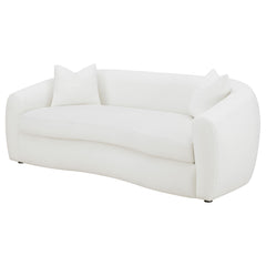 Isabella Faux Sheepskin Upholstered Sofa Natural