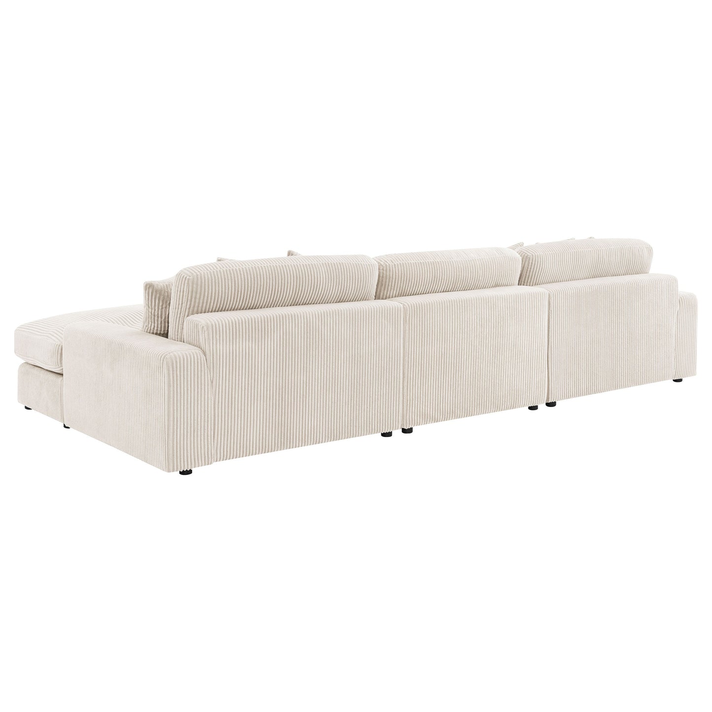 Sofá chaise longue reversible tapizado Blaine color niebla