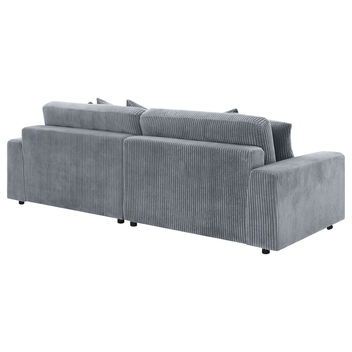Sofá chaise longue reversible tapizado Blaine color niebla