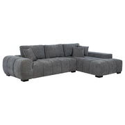 Octavia Upholstered Sectional Chaise Sofa Camel