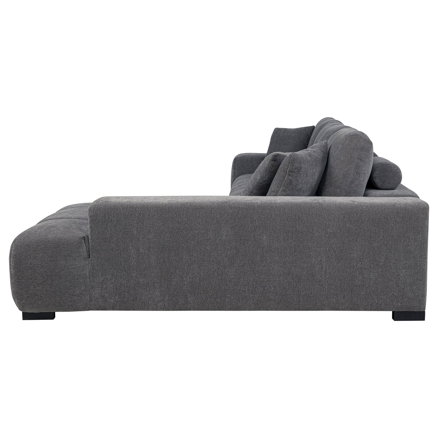 Sofá chaise longue seccional tapizado Octavia color camello