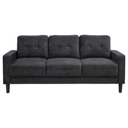 Bowen II 2-piece Fabric Upholstered Track Arm Sofa Set Rust