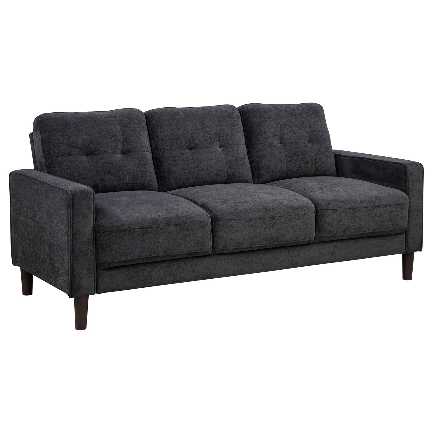 Bowen II 2-piece Fabric Upholstered Track Arm Sofa Set Rust