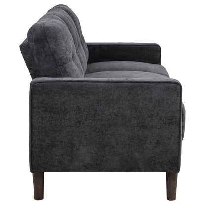 Bowen II 2-piece Fabric Upholstered Track Arm Sofa Set Rust