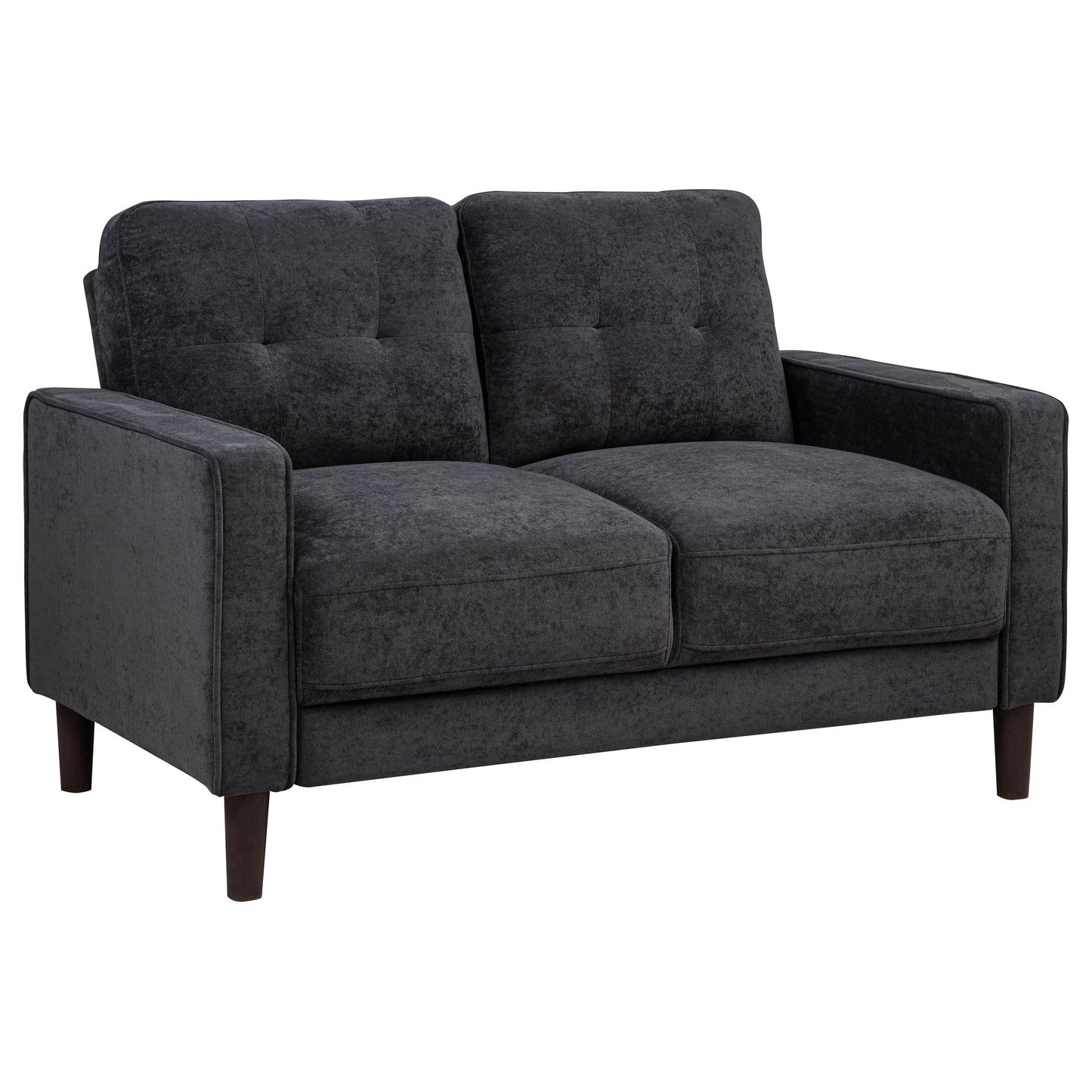 Bowen II 2-piece Fabric Upholstered Track Arm Sofa Set Rust