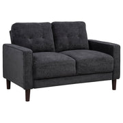 Bowen II 2-piece Fabric Upholstered Track Arm Sofa Set Rust
