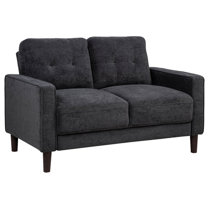 Bowen II 2-piece Fabric Upholstered Track Arm Sofa Set Rust