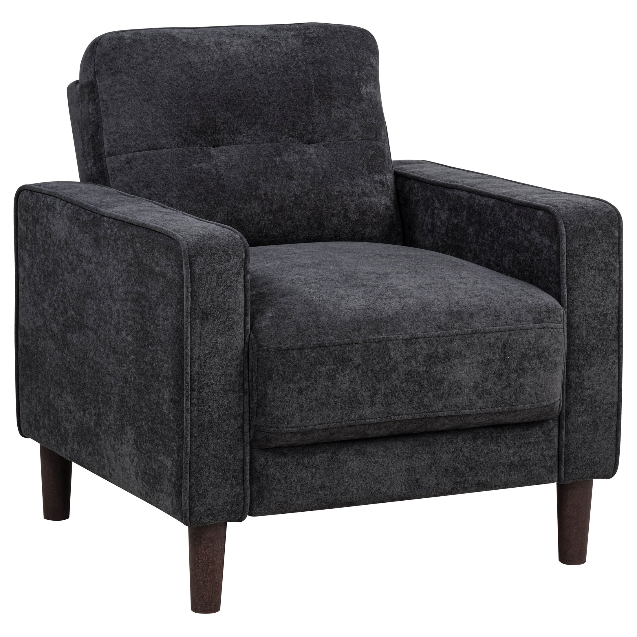 Bowen II Fabric Upholstered Track Arm Chair Steel Grey