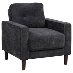 Bowen II Fabric Upholstered Track Arm Chair Steel Grey