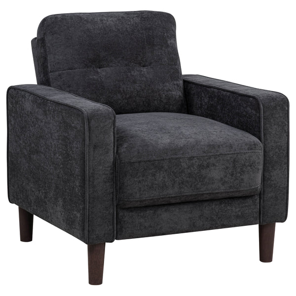 Bowen II Fabric Upholstered Track Arm Chair Steel Grey