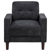 Bowen II Fabric Upholstered Track Arm Chair Steel Grey
