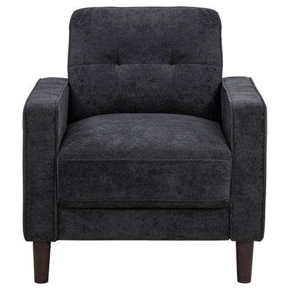 Bowen II Fabric Upholstered Track Arm Chair Steel Grey