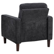 Bowen II Fabric Upholstered Track Arm Chair Steel Grey