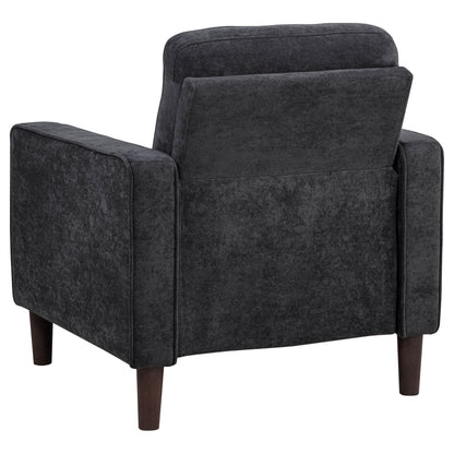 Bowen II Fabric Upholstered Track Arm Chair Steel Grey