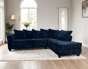 Woodland Navy 2PC Sectional with Chaise
