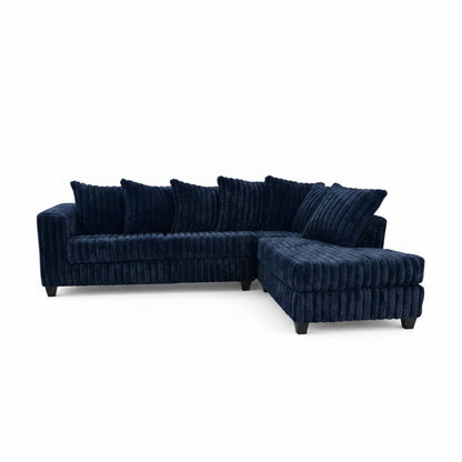 Woodland Navy 2PC Sectional with Chaise