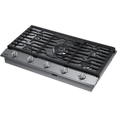  Samsung 36-inch Built-In Gas Cooktop with Wi-Fi Connectivity NA36N6555TS/AA IMAGE 2