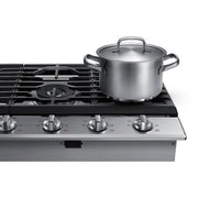  Samsung 36-inch Built-In Gas Cooktop with Wi-Fi Connectivity NA36N6555TS/AA IMAGE 5